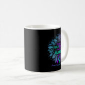 Mug Porter le sarcelle violet pour la conception de la (Devant droit)