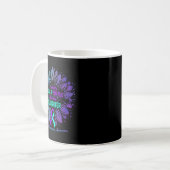 Mug Porter le sarcelle violet pour la conception de la (Devant gauche)