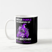 Mug Porter le violet pour mon frère Sensibilisation à (Gauche)