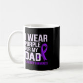 Mug Porter le violet pour papa Le ruban de sensibilisa (Gauche)