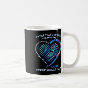 Mug Porter Turquoise Et Violet Coeur Prévention Suicid