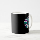 Mug Porter Turquoise Et Violet Pour Ma Mère Prévention (Devant droit)