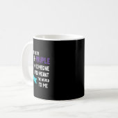 Mug Porter Turquoise Violet Pour Quelqu'Un Prévention (Devant gauche)