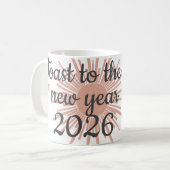 Mug Porter un toast à la nouvelle année  (Devant gauche)
