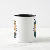 Mug Porter Une Machine À Laver Fantôme Halloween (Centre)