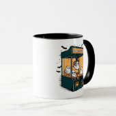 Mug Porter Une Machine À Laver Fantôme Halloween (Devant droit)