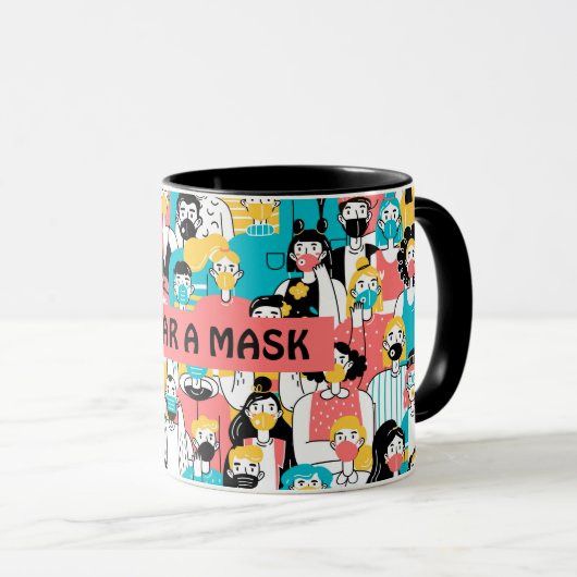 Mug Porter Une Musique De Masque (Devant droit)