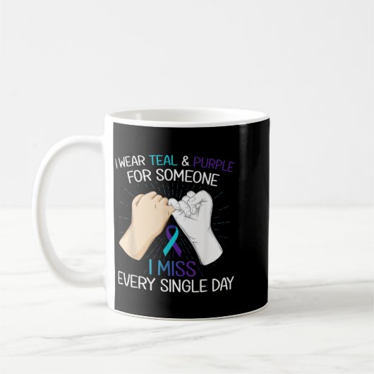 Mug Portez du sarcelle violet pour quelqu'un que vous (Gauche)