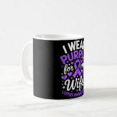 Mug Portez du violet pour le mois de sensibilisation a (Devant gauche)