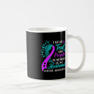 Mug Portez le violet Turquoise en mémoire de mon mari