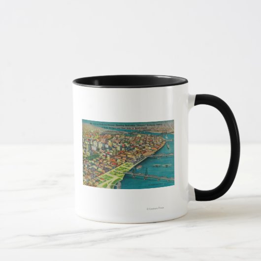 Mug Portland de Air montrant Bridges et (Droite)