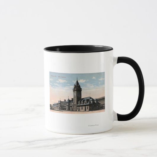 Mug Portland, MaineUnion Station Vue ferroviaire (Droite)