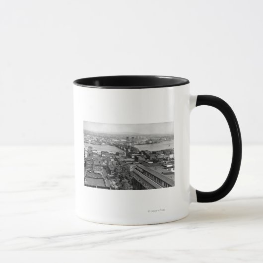 Mug Portland, OR Vue sur la ville et le pont Hawthorne (Droite)