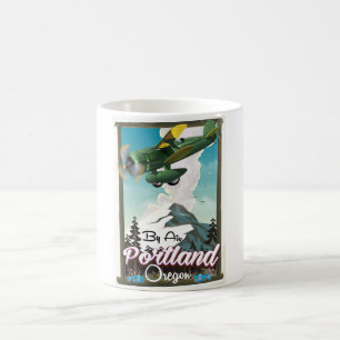 Mug Portland, Oregon affiche de voyage vintage