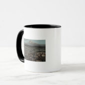 Mug Portland, Oregon - Vue sur le centre-ville avec le (Devant gauche)