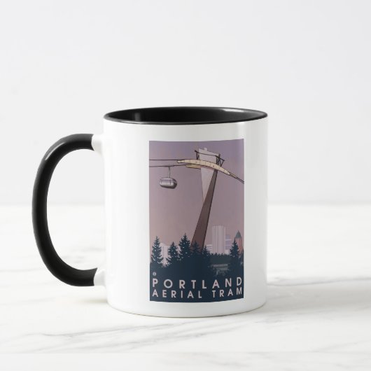 Mug Portland, OregonScène de tramway aérien (Gauche)