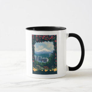 Mug Portland, scène de jardin d'OregonRose