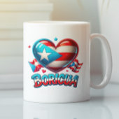 Mug Porto Rico Boricua Love Heart Flag