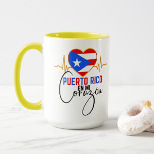 Mug Porto Rico en mi Corazon Puerto Rican Pride
