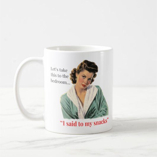 Mug Portons ça à la chambre à coucher (Gauche)