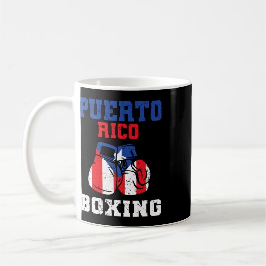 Mug Portoricain Drapeau Boxe Gants Rico Pride Boxe (Gauche)