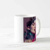Mug Portrait Abstrait de Lumière Néon (Devant droit)
