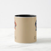 Mug Portrait abstrait moderne de Bernedoodle - Géométr (Centre)
