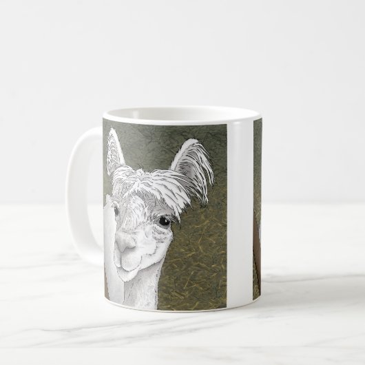Mug Portrait Alpaca 2 (Devant gauche)
