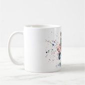 Mug Portrait aquarelle coloré de léopard (Gauche)