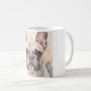 Mug Portrait aquarelle de Bouledogue Français