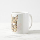 Mug Portrait aquarelle de chat Bengal (Devant droit)