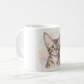 Mug Portrait aquarelle de chat Devon Rex (Devant gauche)