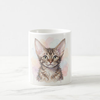 Mug Portrait aquarelle de chat Devon Rex