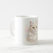 Mug Portrait aquarelle de chat persan (Devant gauche)