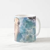 Mug Portrait aquarelle de Pug mignon  (Devant droit)