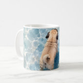 Mug Portrait aquarelle de Pug mignon  (Devant gauche)