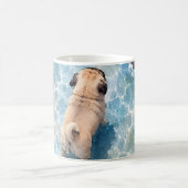 Mug Portrait aquarelle de Pug mignon  (Centre)