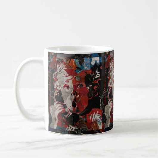 Mug Portrait bébé Pop Art vintage appel (Gauche)