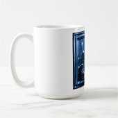 Mug Portrait Bleu Chromé Futuriste (Gauche)