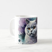 Mug Portrait britannique de chat Shorthair à Lilac (Devant gauche)