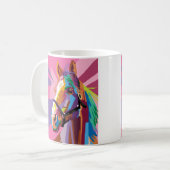 Mug Portrait coloré de Pop Art Horse (Devant gauche)