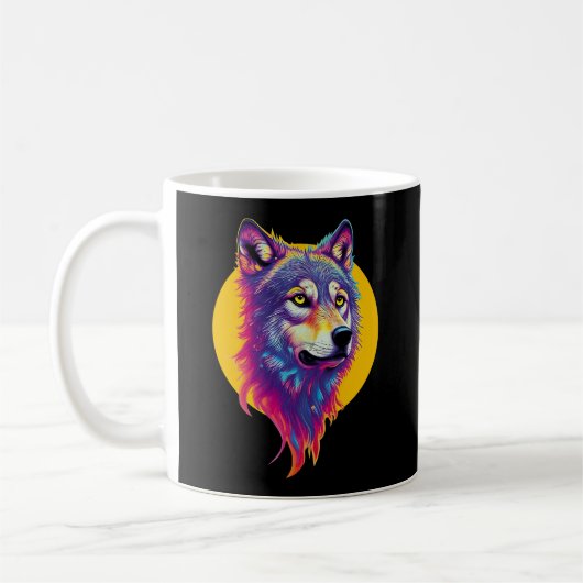 Mug Portrait couleur Wolf (Gauche)