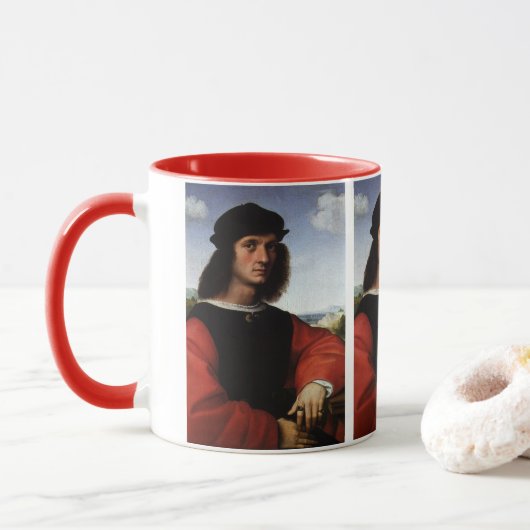 Mug Portrait d'Agnolo Doni par Raphael Sanzio (Avec donut)