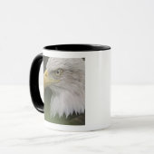 Mug Portrait d'aigle à tête blanche adulte, Haliaeetus (Devant gauche)