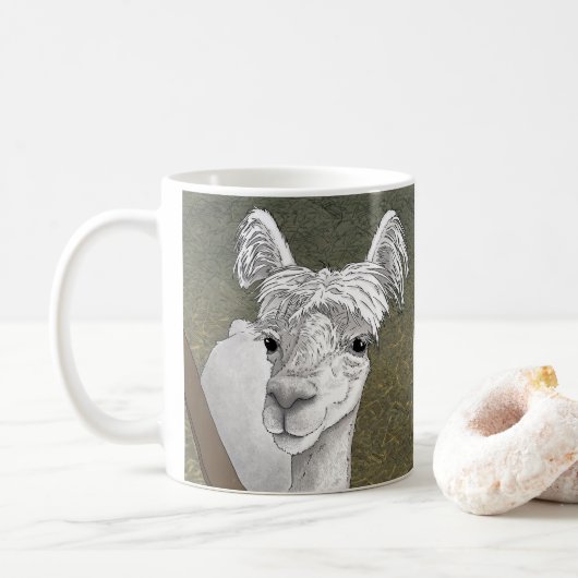 Mug Portrait d'Alpaca 2 (Avec donut)