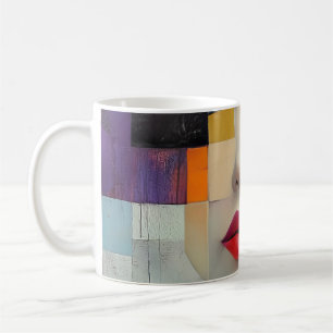 Mug Portrait dans le surréalisme des blocs de couleurs