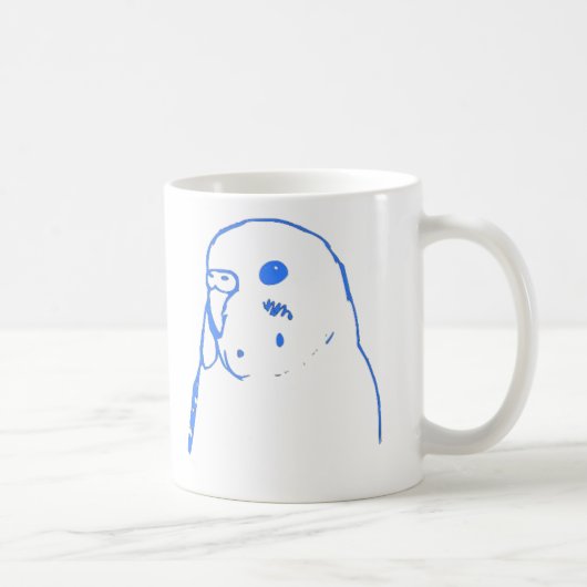 Mug Portrait d'Aqua Budgie (Droite)