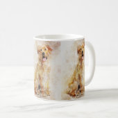 Mug Portrait d'aquarelle de chien de Labrador Retrieve (Devant droit)