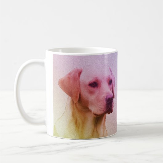 Mug Portrait d'aquarelle de chien de Labrador Retrieve (Gauche)