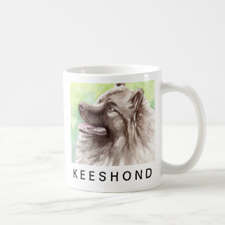 Mug Portrait d'aquarelle Keeshond